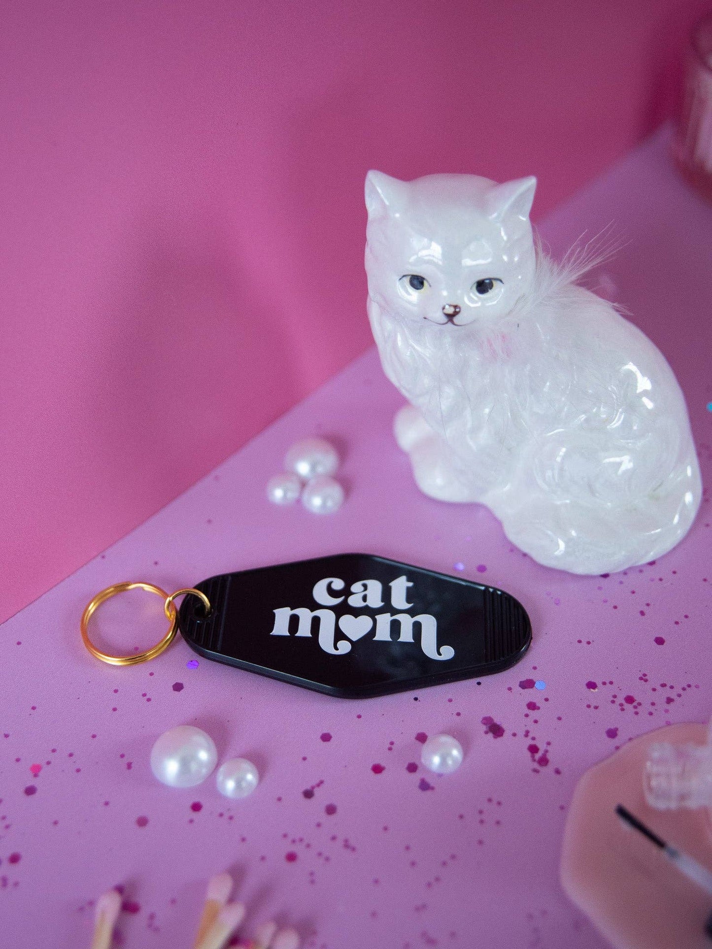 A Shop of Things - Cat Mom Keychain
