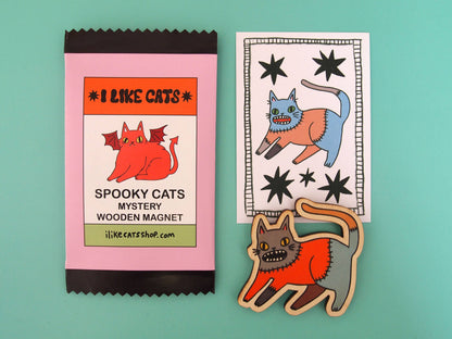 Halloween Wooden Fridge Magnet Blind Bag Mystery Bag