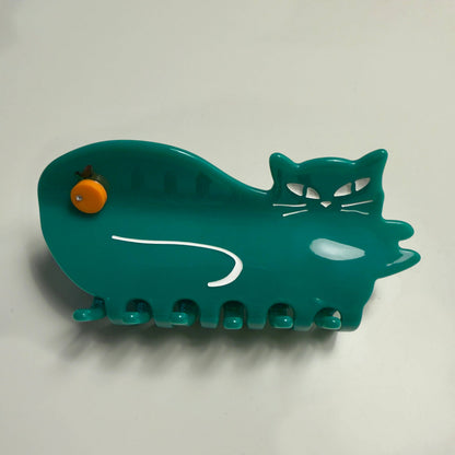 Orange Green Cat Hair Claw
