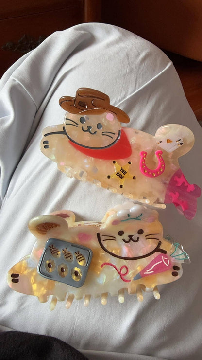 Baker Cat Hair Claw Clip