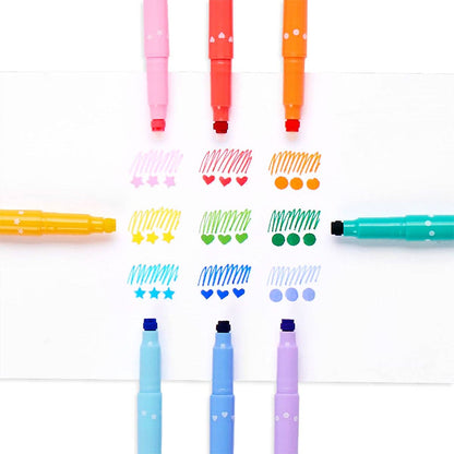 Confetti Stamp Double-Ended Markers