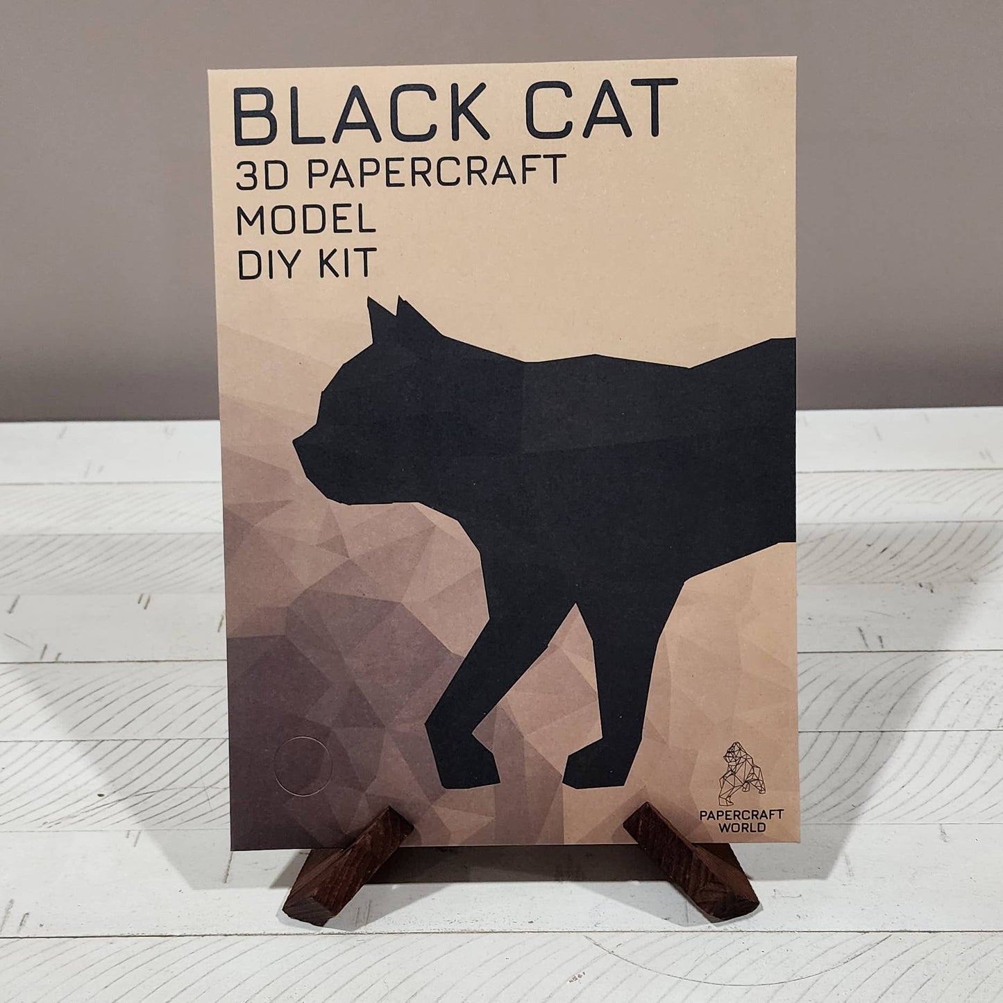 3D Paper Art Black Cat Origami Model