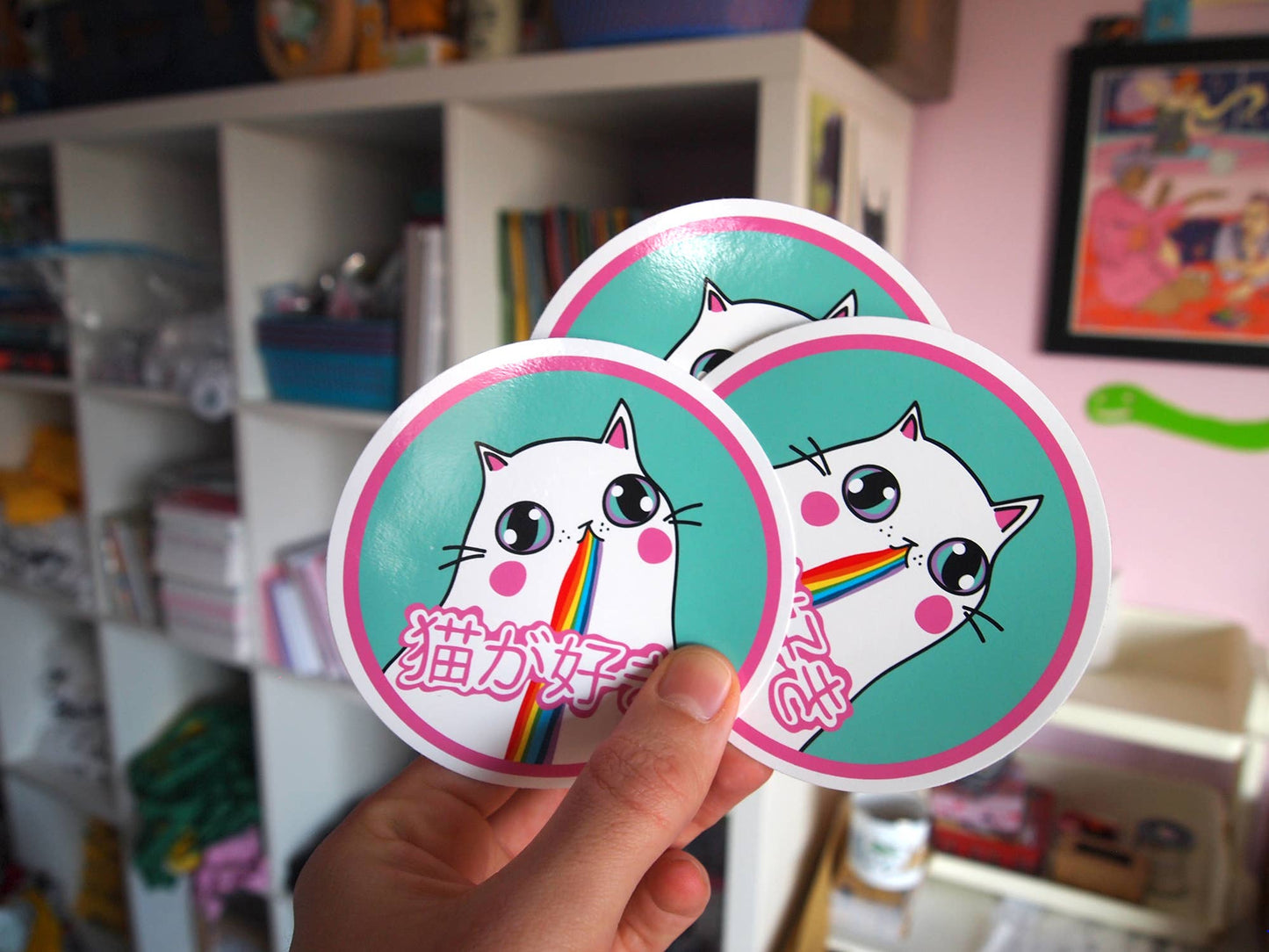 Kawaii Japan Cat Vinyl Sticker