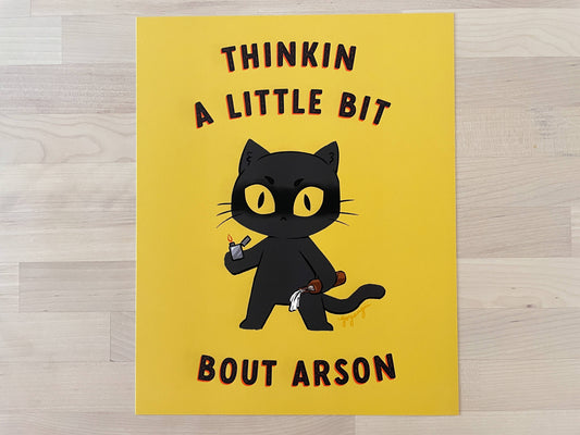 Arson Cat 8"x10" Art Print