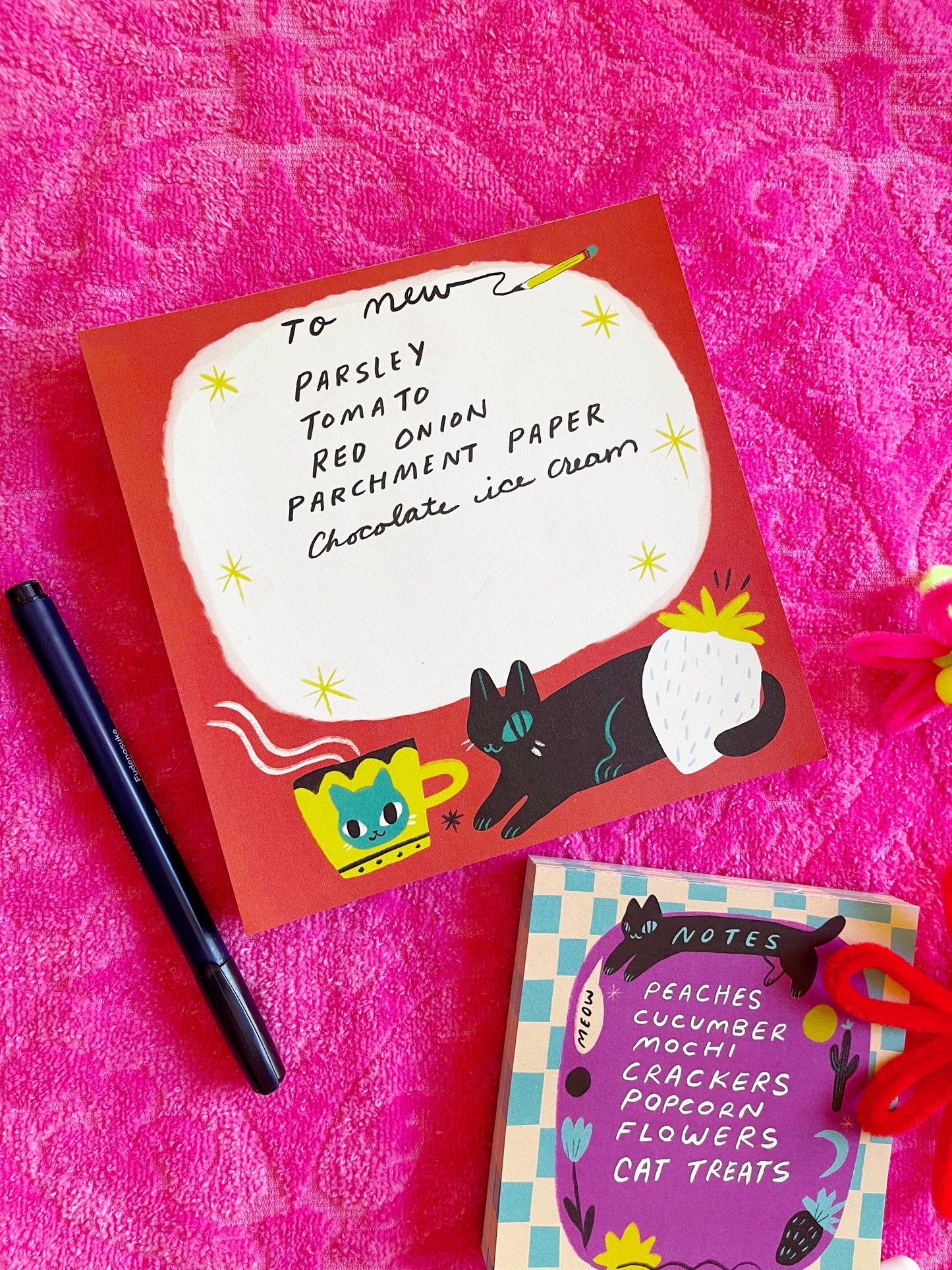 Bunny Dee - 4x4inches 100 page cat themed notepad