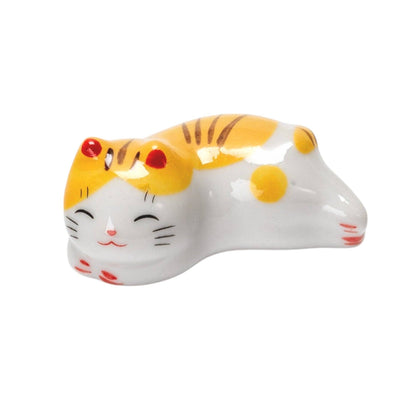Cat Chopsticks Rest Yellow & White