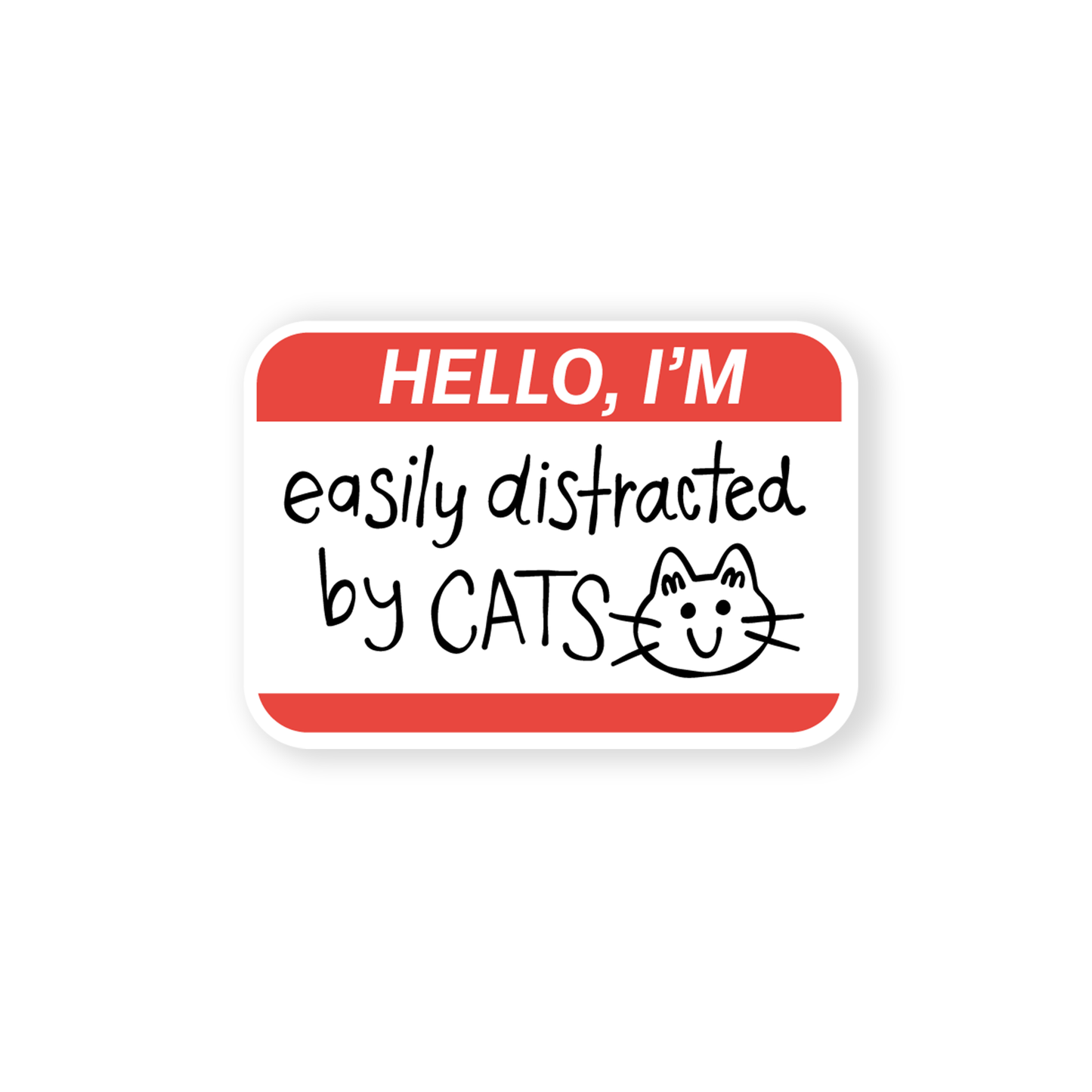 Distracted by Cats Sticker
