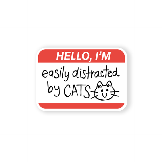 Distracted by Cats Sticker