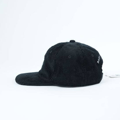 Adult Black Cat Corduroy Hat - Black