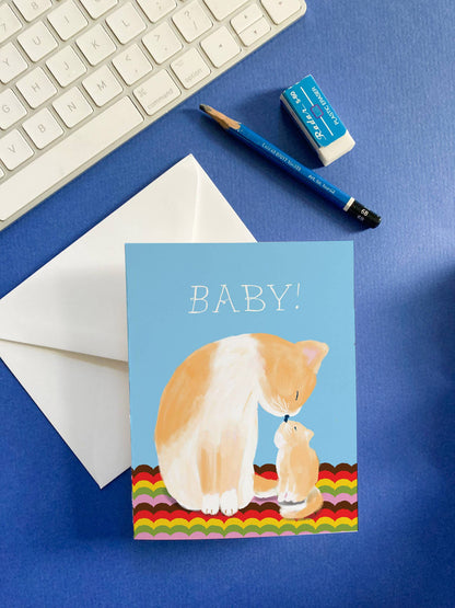 Cat Baby – Cute Welcome Baby Card