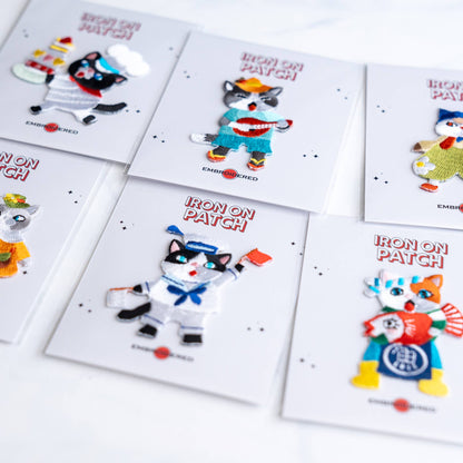 U PLUS INC - Cute Cat character Patches - Iron on Patch