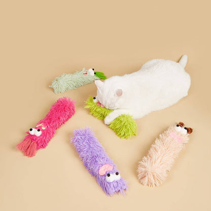 Cheerhunting - Moo - Fluffy Plush Caterpillar Cat Toy – Soft & Interactive