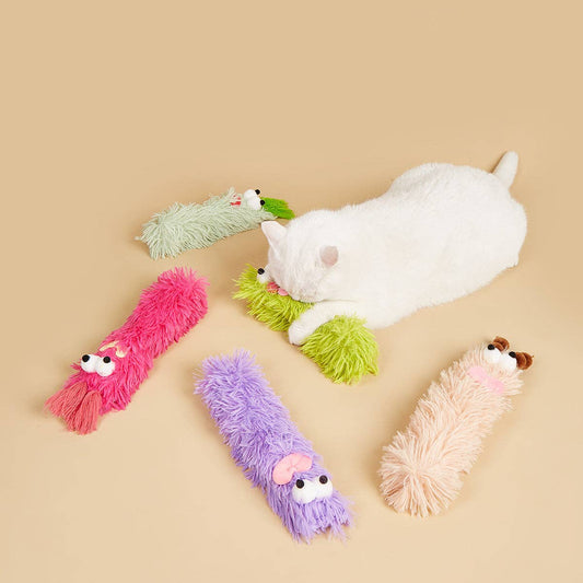 Cheerhunting - Moo - Fluffy Plush Caterpillar Cat Toy – Soft & Interactive