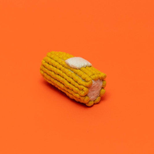 Boiled Wool Corn Kicker Toy