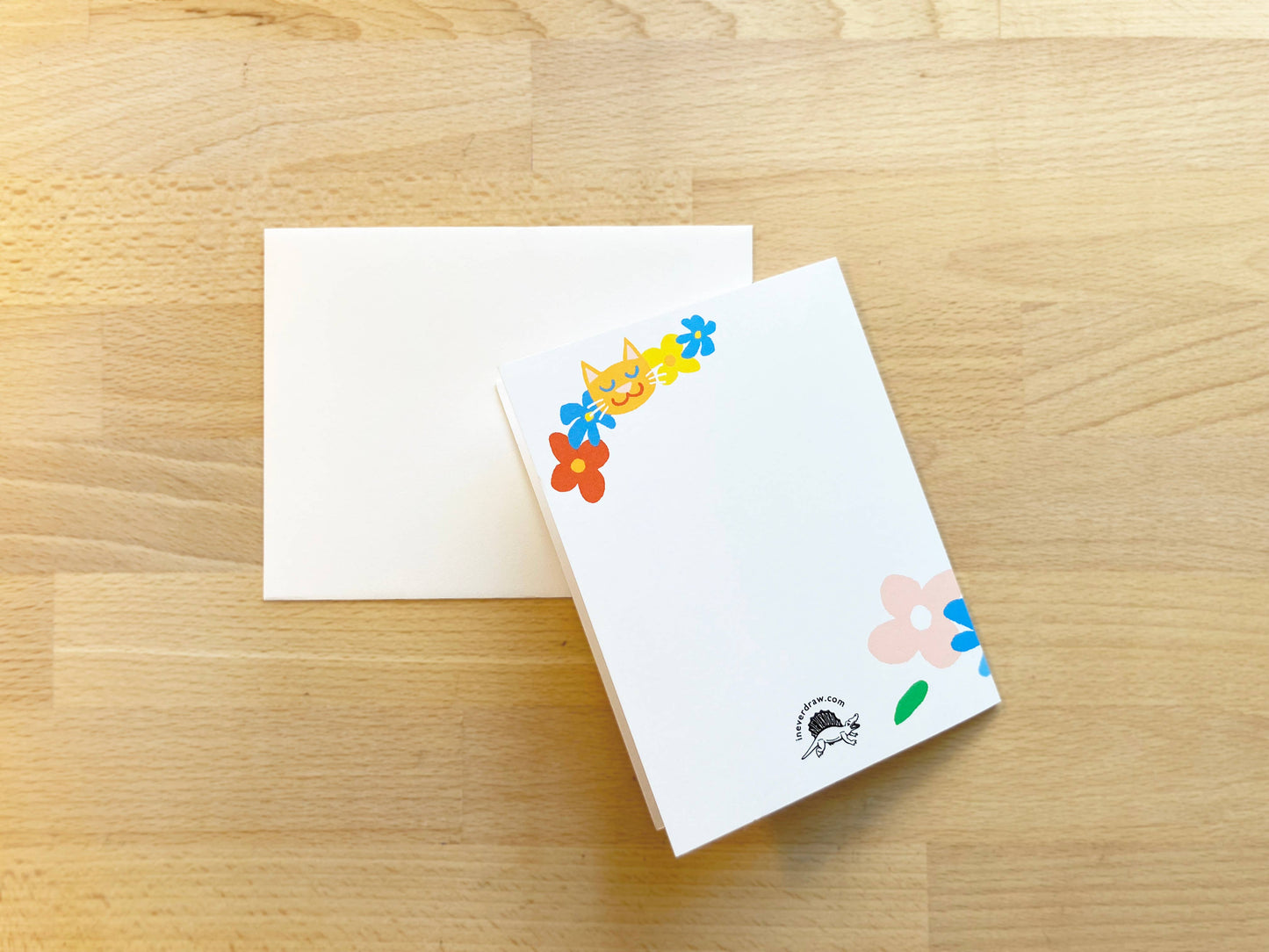 Cat Bouquet Flowers A2 Card