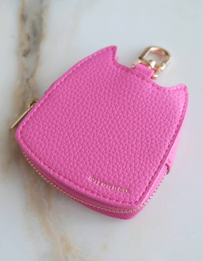 Coin Pouch Bag Charm | Pink Cat