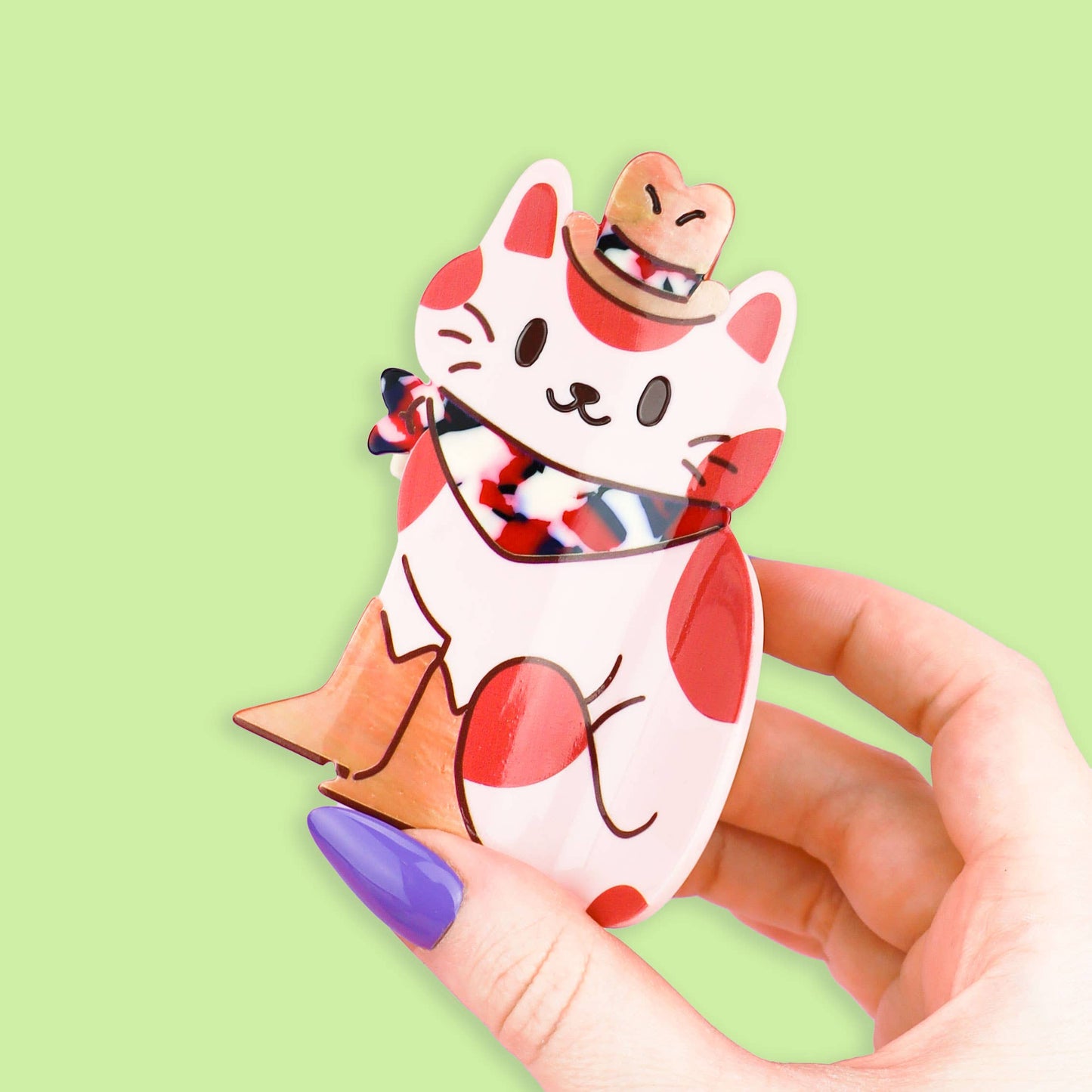 Turtle's Soup - Meowdy Rodeo Hair Claw, Cute Hair Accessories, Cat Clips