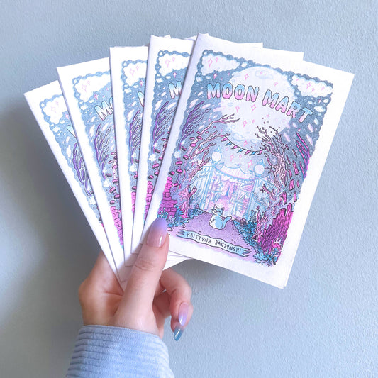 Moon Mart: Risograph Comic Zine & Poster