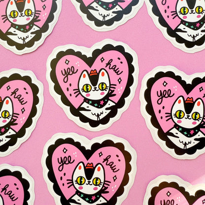 Yeehaw Cowboy Cat ✷ Matte Sticker