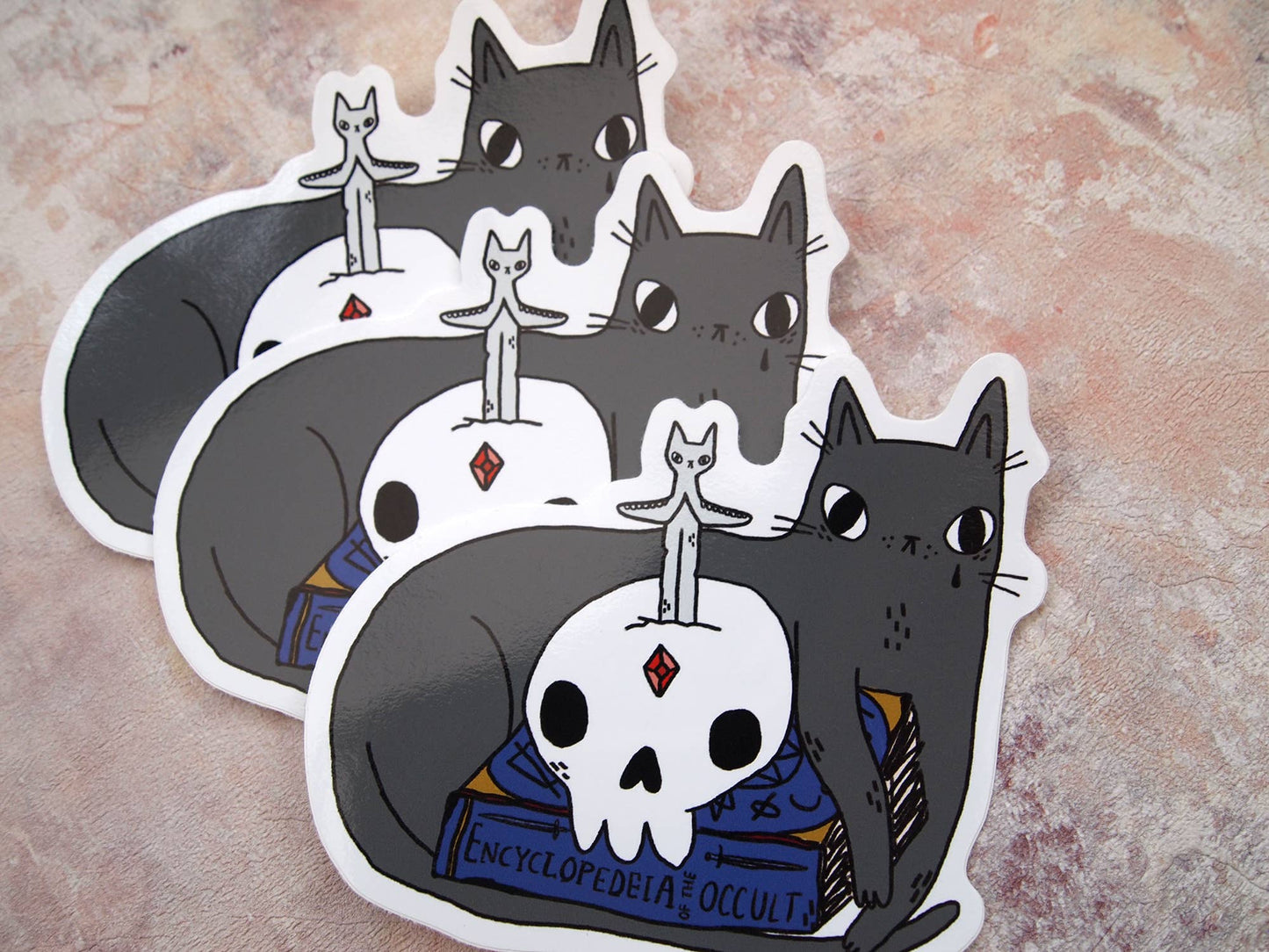 I LIKE CATS - Spooky black cat vinyl sticker, 10cm vinyl sticker
