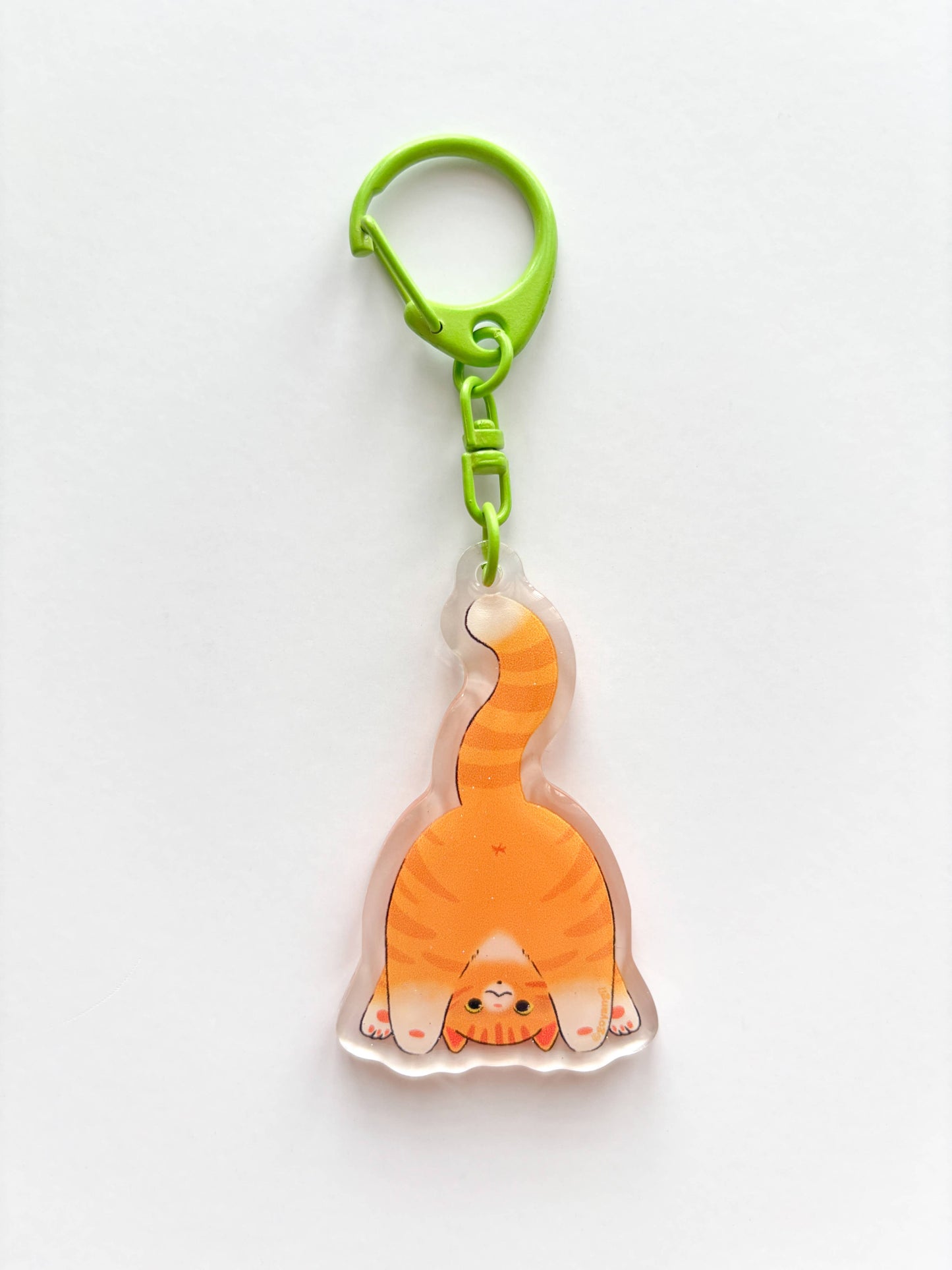 Peekaboo Glitter Acrylic Keychain