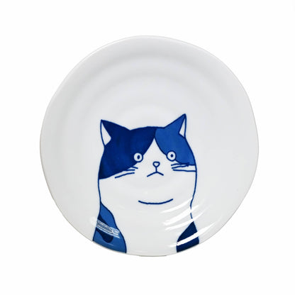 Shichita Japanese Ceramic Cat Plates