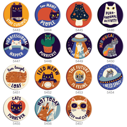Feline Flair Buttons