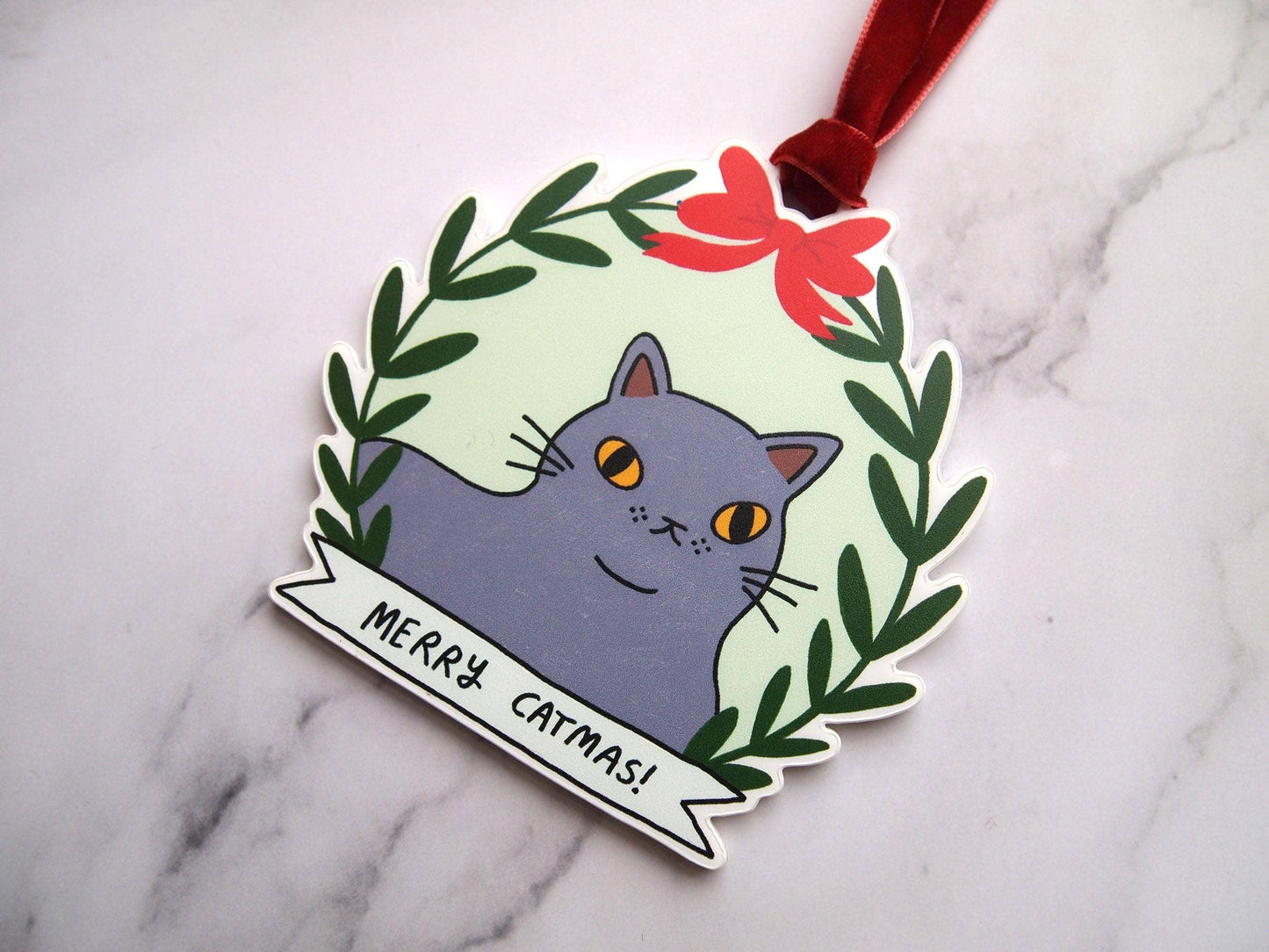 I LIKE CATS - British Blue Cat Christmas Tree Ornament