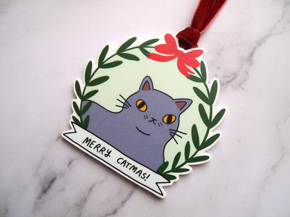 I LIKE CATS - British Blue Cat Christmas Tree Ornament