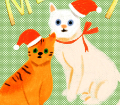 Carolyn Suzuki - CRIMBO KITTENS - Holiday Card