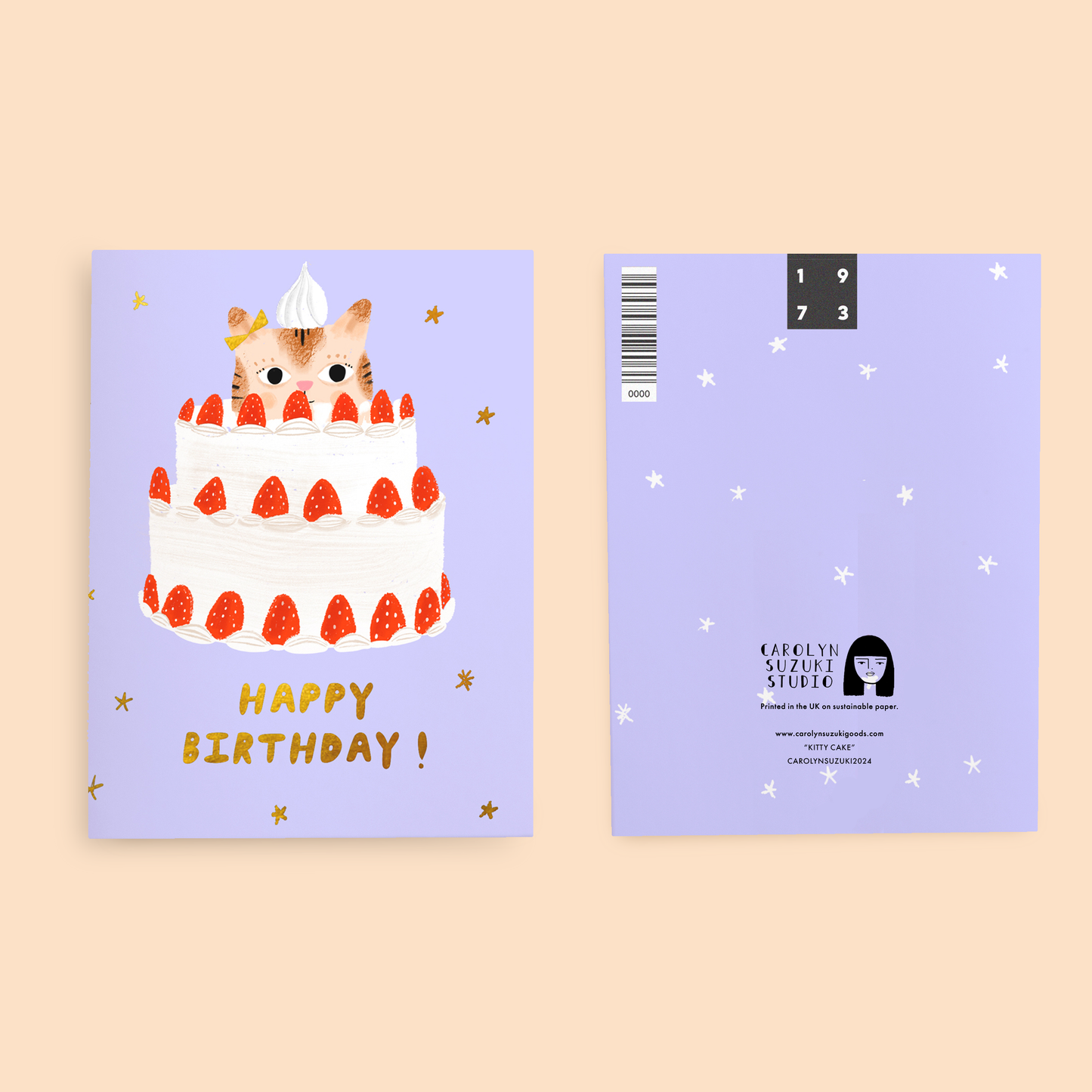Carolyn Suzuki - KITTY CAKE - Birthday Card