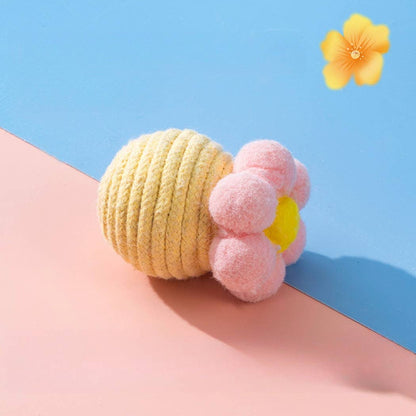 Moo - Flower with Bell Interactive Cat Toy Ball