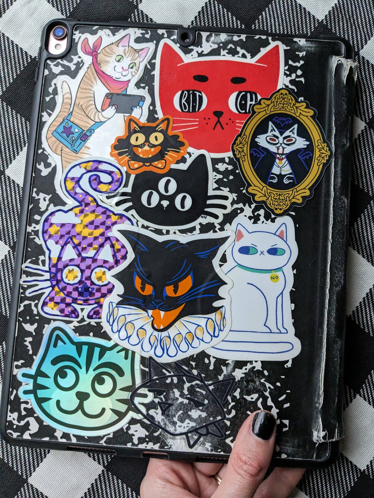 Vampire Cat Glow-in-the-Dark Sticker
