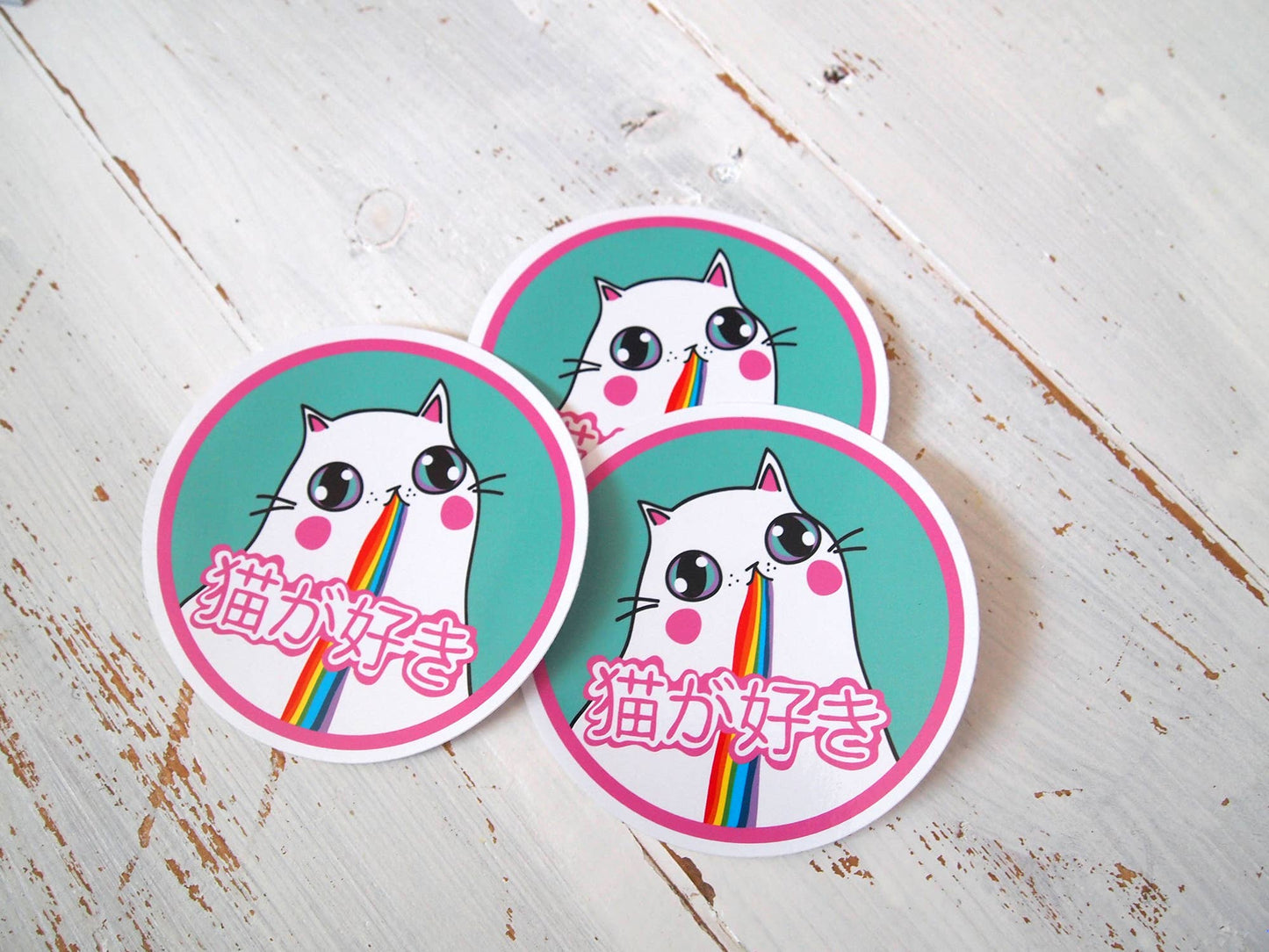 Kawaii Japan Cat Vinyl Sticker
