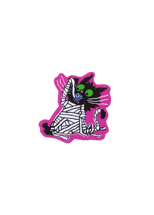 Cat mummy sticker