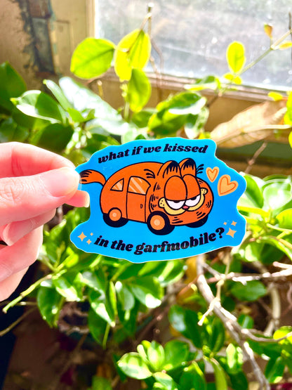 What if We Kissed in the Garfmobile? Vinyl Sticker