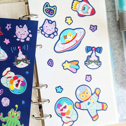 Cats in Space Sticker Sheet