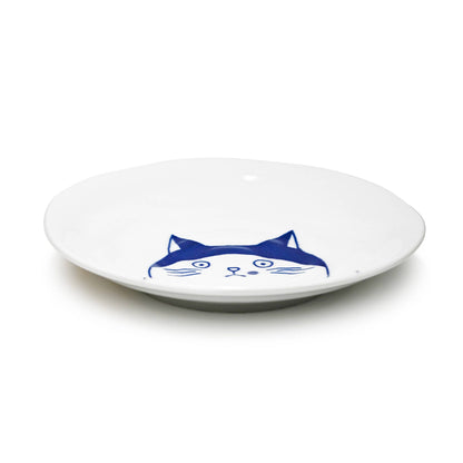 Shichita Japanese Ceramic Cat Plates