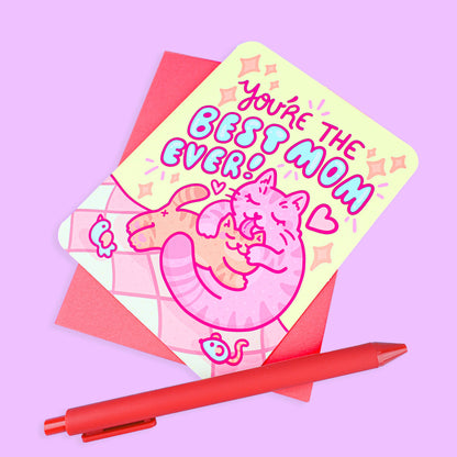 Best Mom Cat | Mother's Day | Card with Envelope