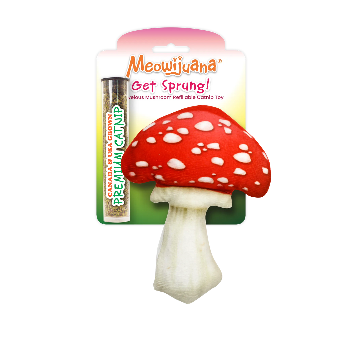 Get Sprung Mushroom Refillable Cat Toy