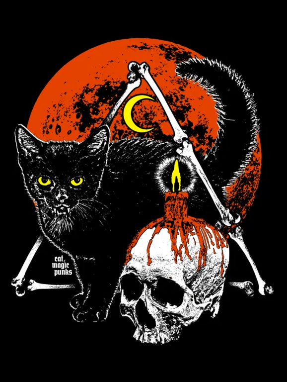 Cat Moon Rising print