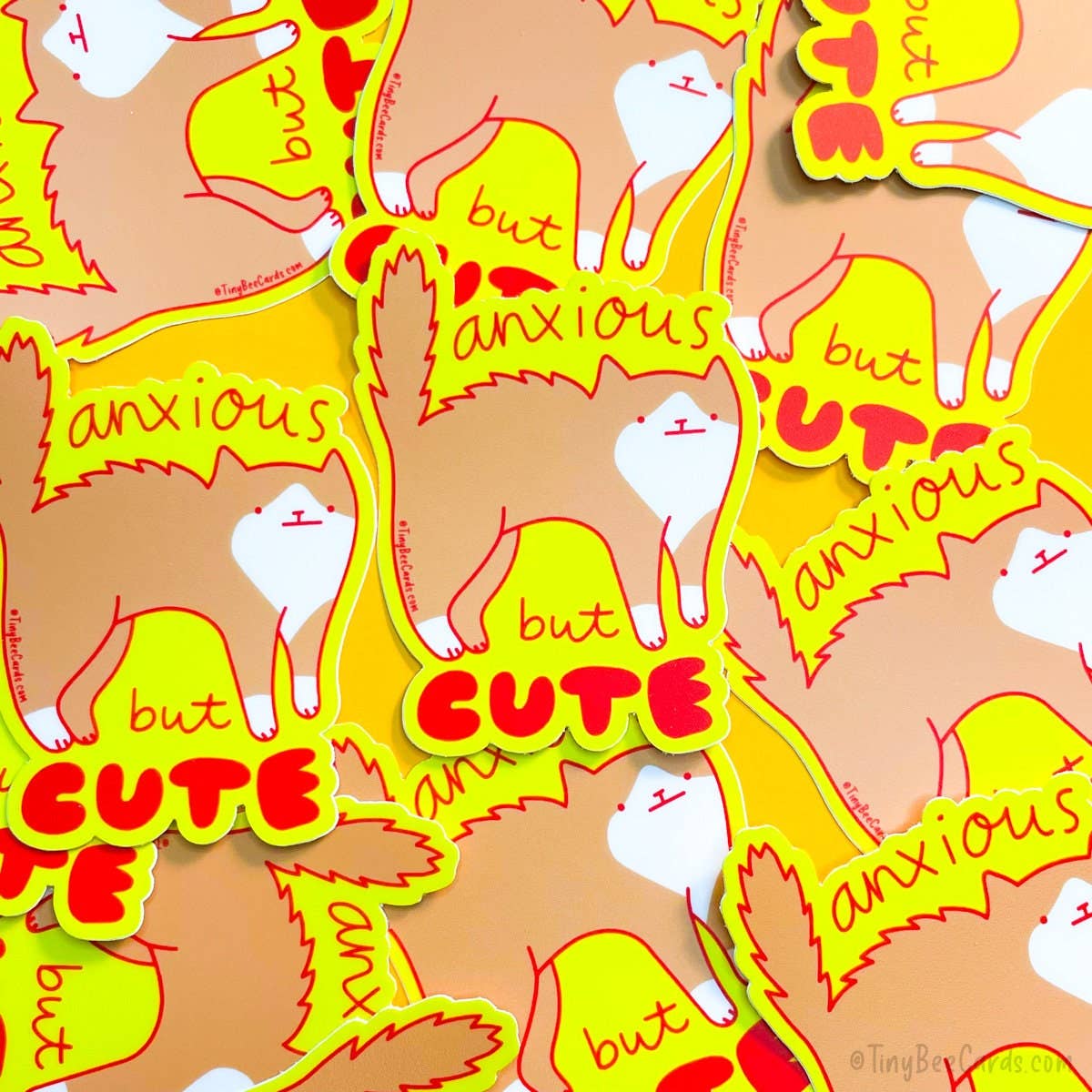 Anxious But Cute Vinyl Sticker