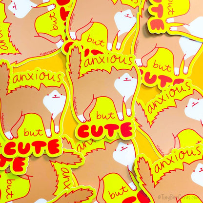 Anxious But Cute Vinyl Sticker