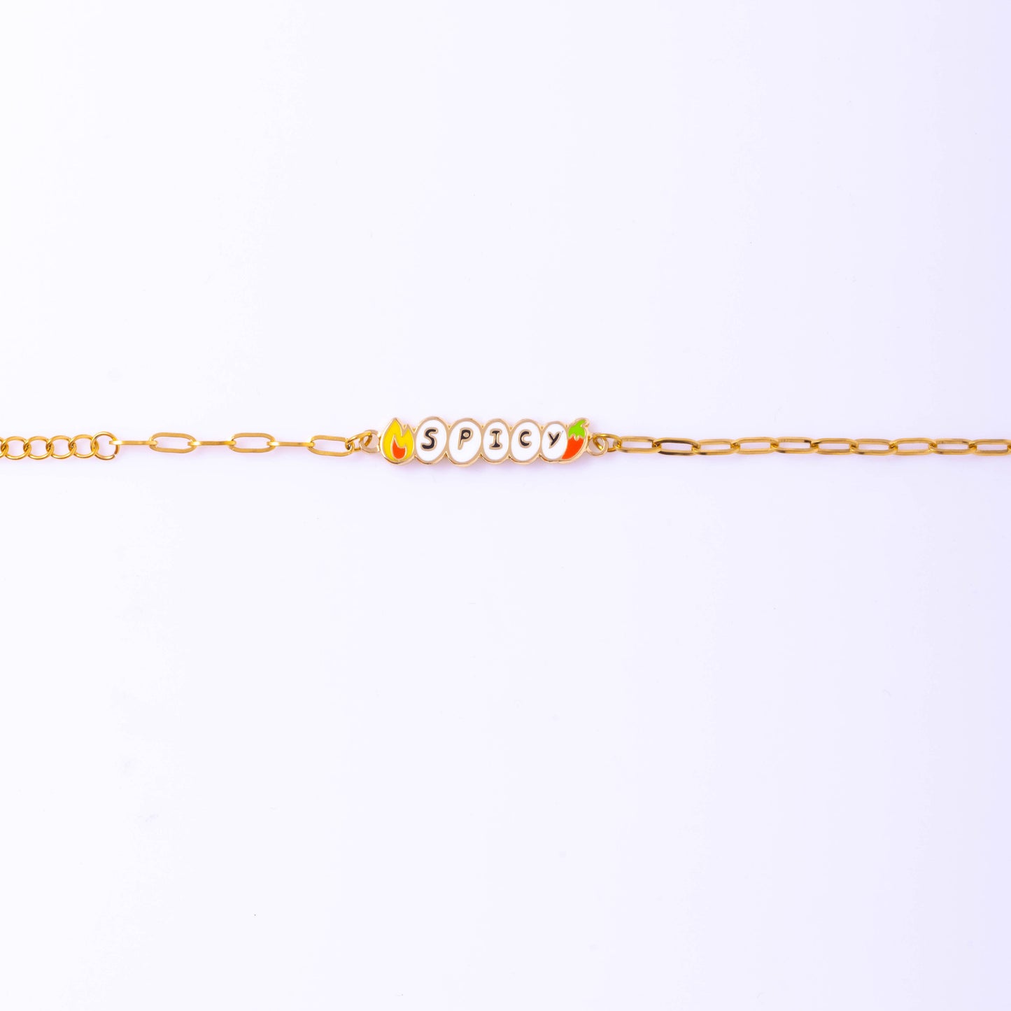 Spicy Bracelet - 18k Gold Gilt Enamel Jewelry