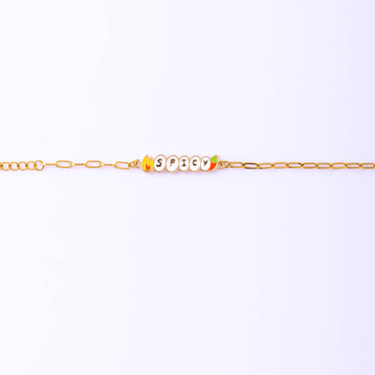 Spicy Bracelet - 18k Gold Gilt Enamel Jewelry