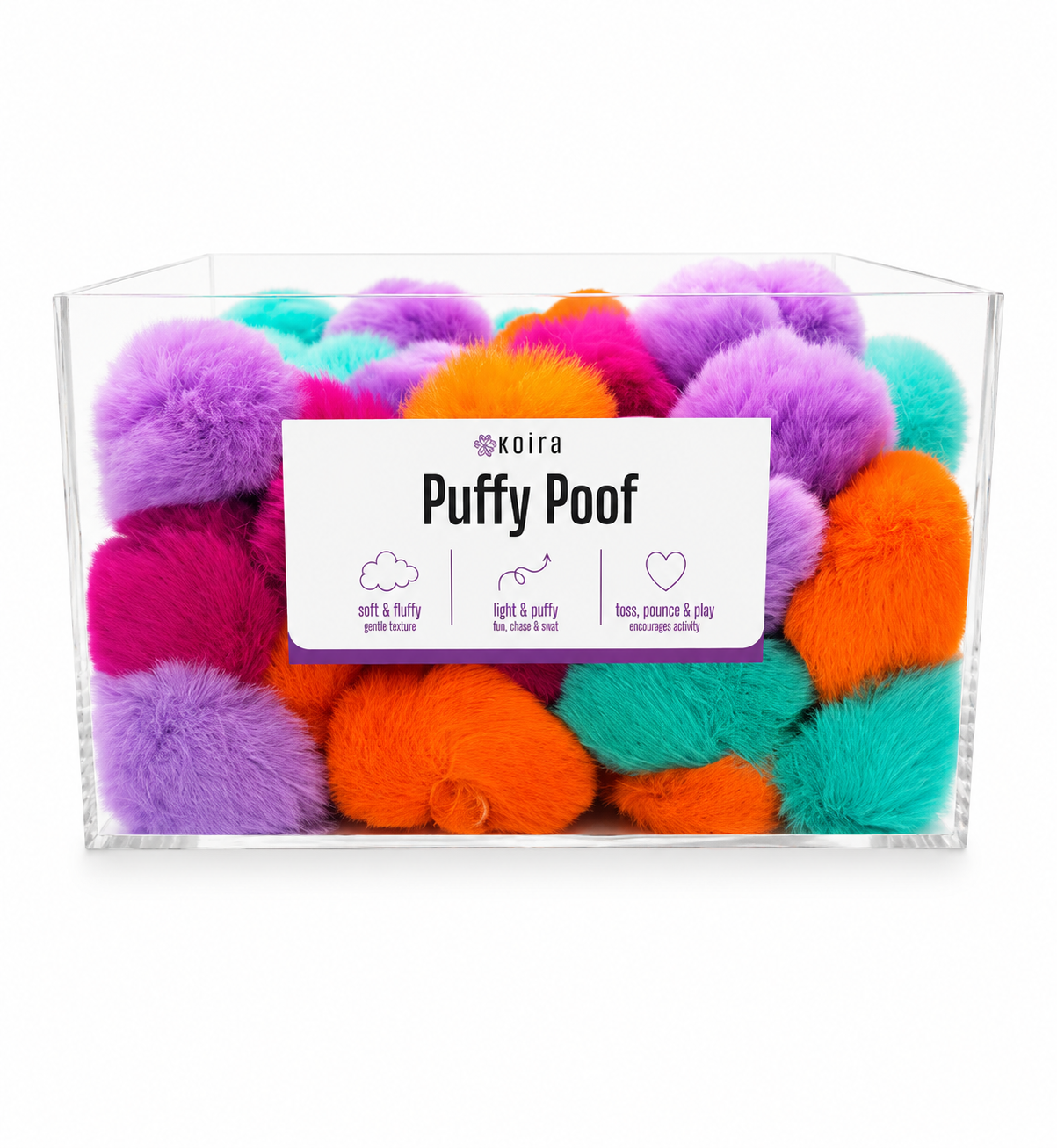 Puffy Poof Plush Pom Cat Toy