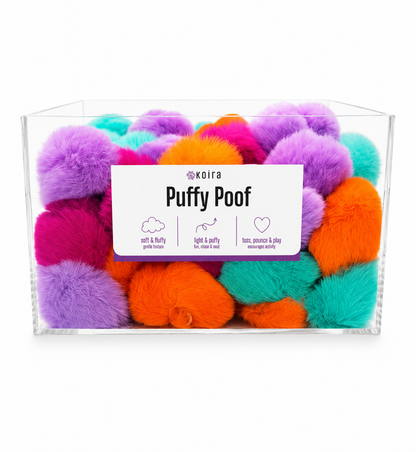 Puffy Poof Plush Pom Cat Toy