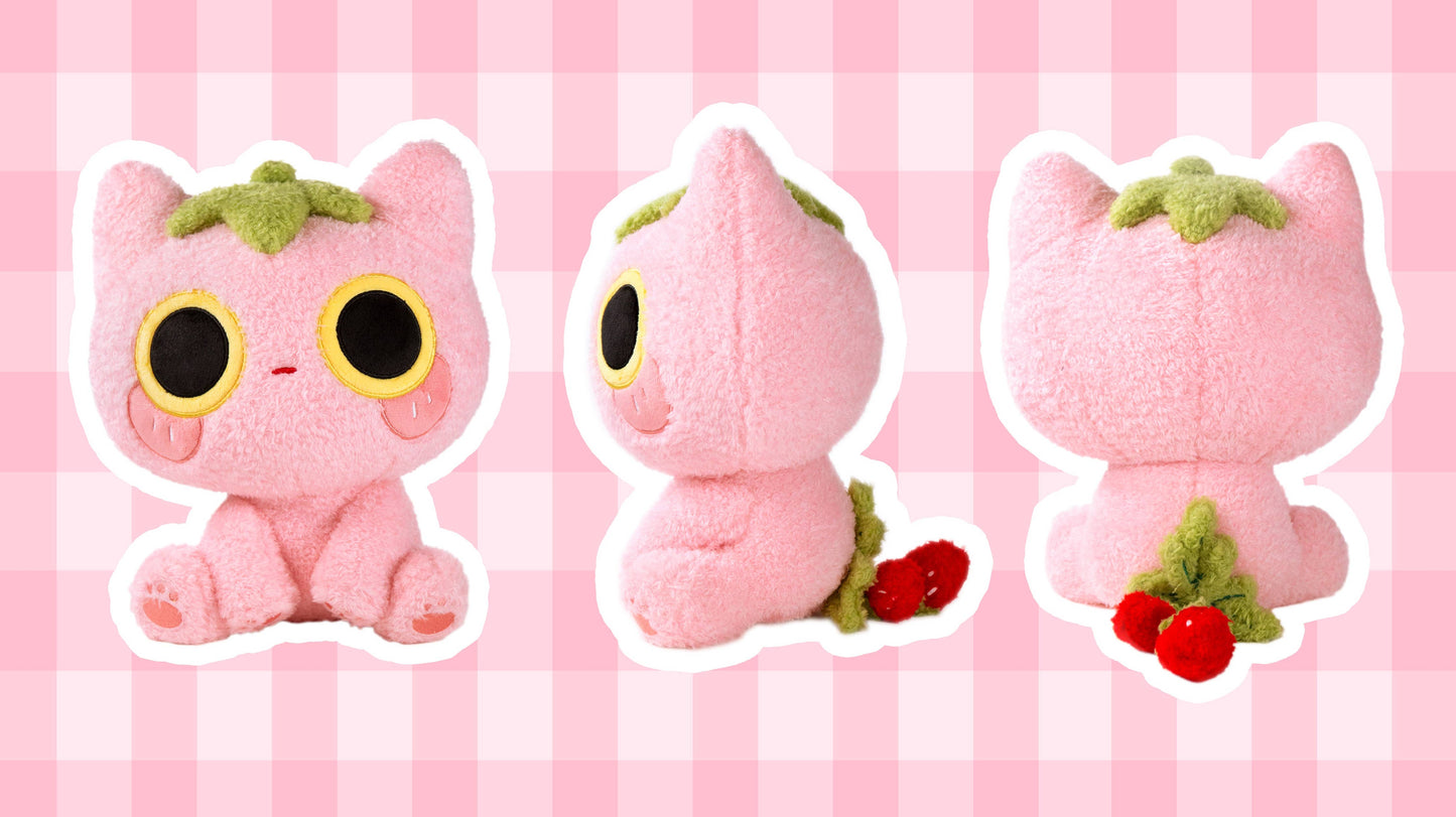 MikouArt - Strawmi – Strawberry Cat Plush Toy
