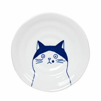 Shichita Japanese Ceramic Cat Plates