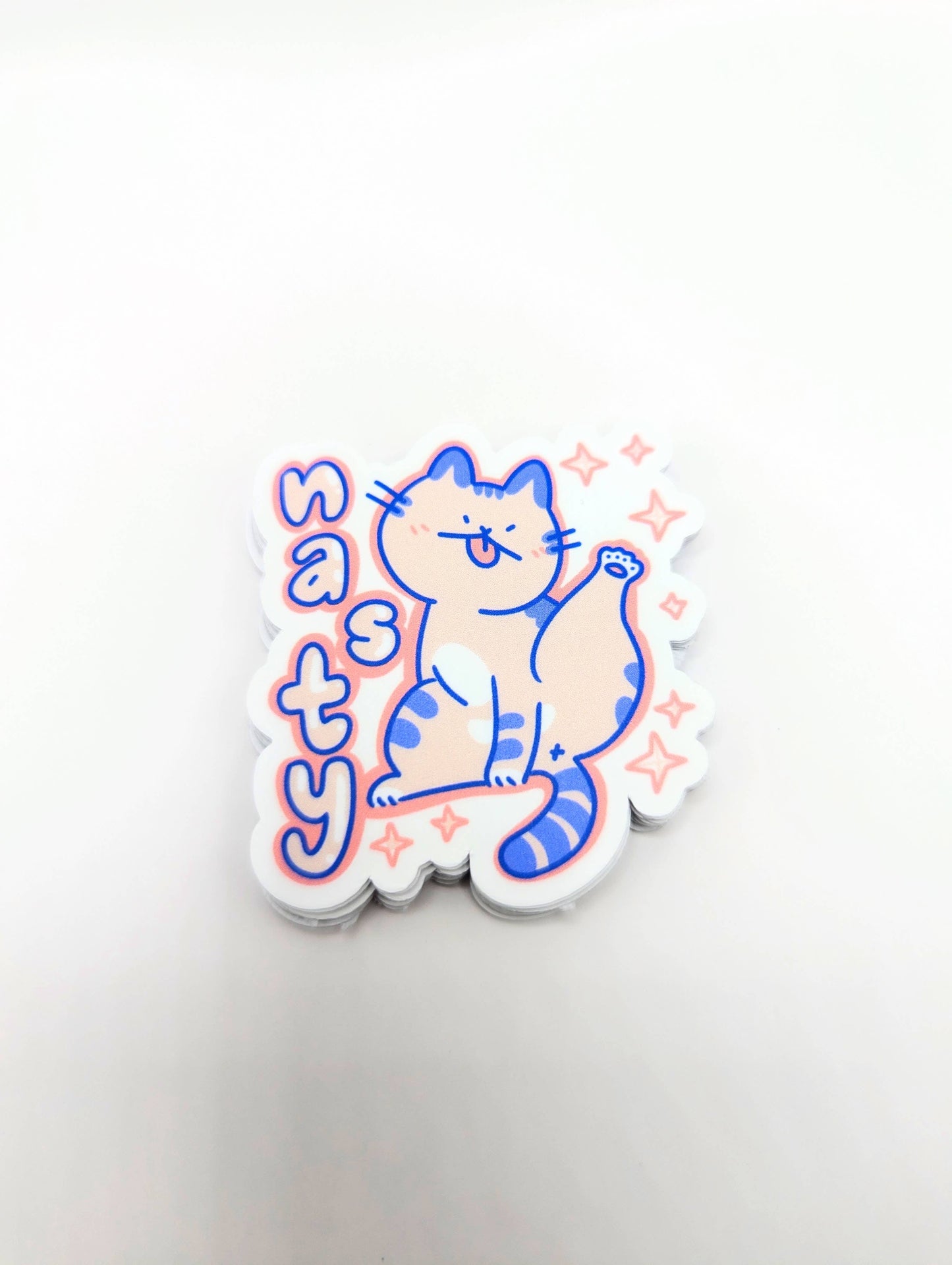 lauradzeng - "Nasty" Cute Funny Cat Vinyl Sticker